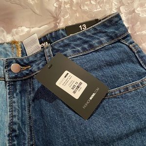 Two tone mom jeans fashion nova